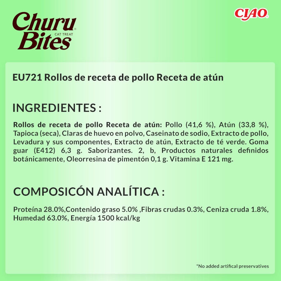 3 sobres x 10 g Churu Bocaditos Bites de At&uacute;n para gatos, , large Imagen numero 4