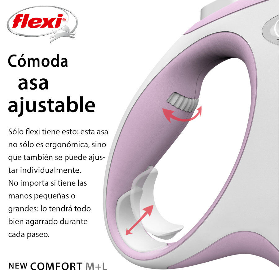 Flexi New Comfort Correa Extensible Rosa para perros, , large indicador imagen numero 4