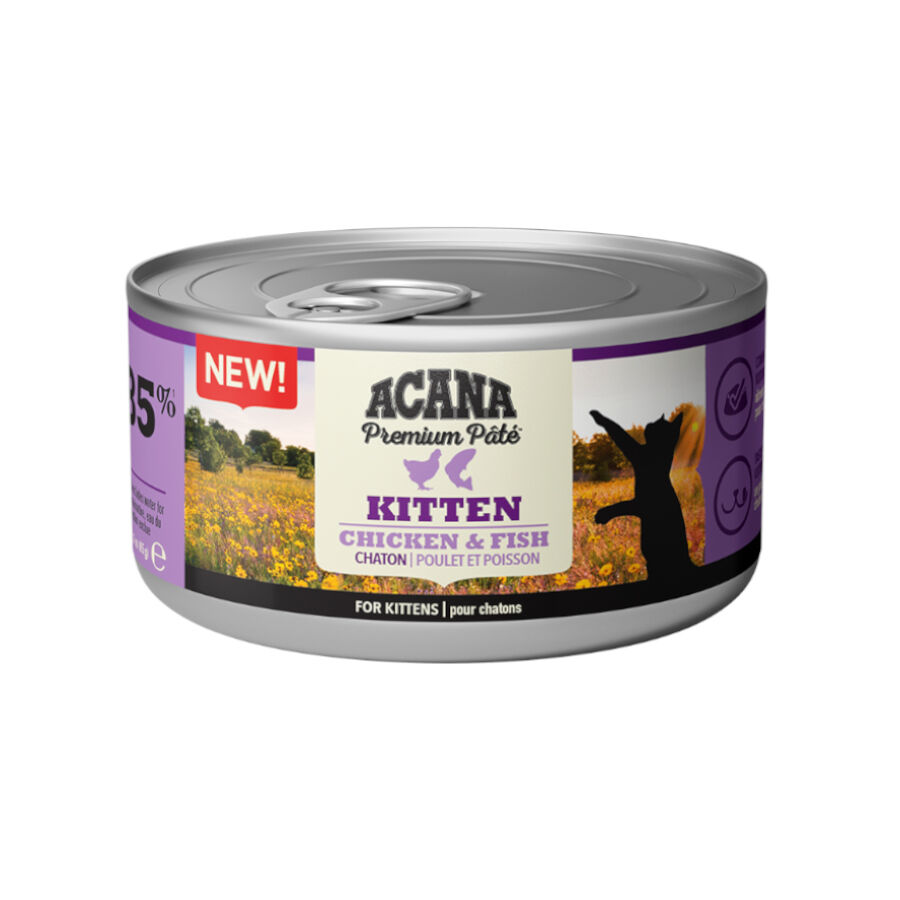 85 g Acana Premium Pat&eacute; Pollo y Pescado lata para gatitos, , large Imagen numero 1