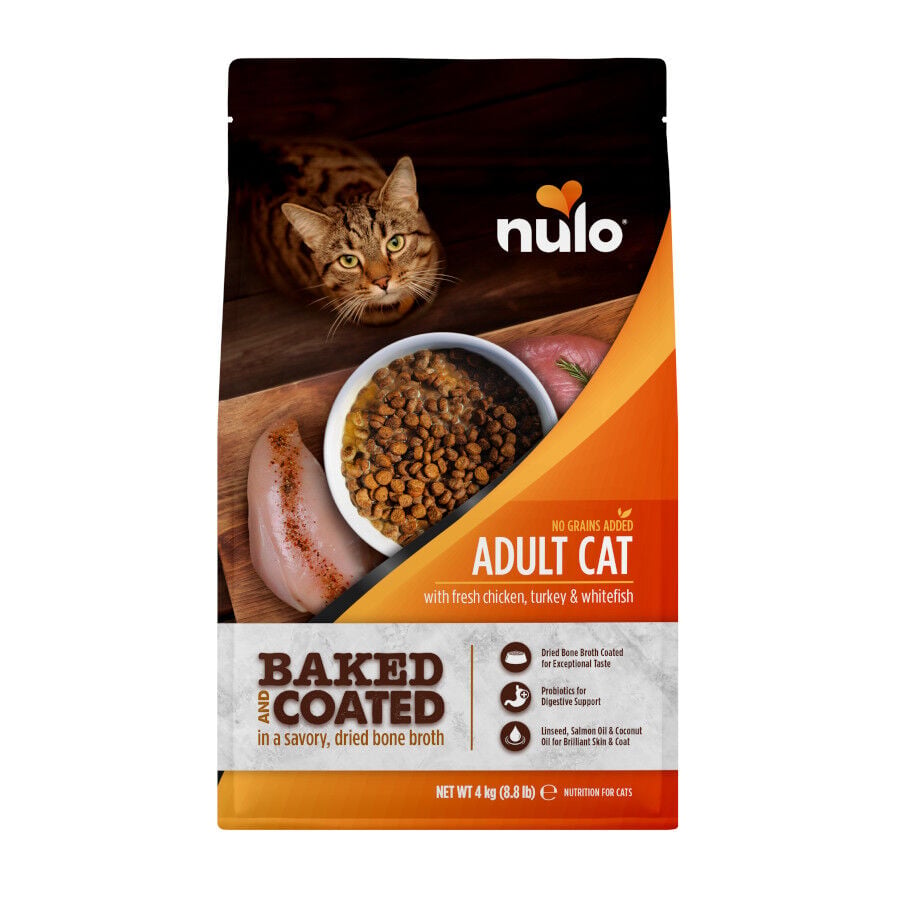 4 kg Nulo Baked & Coated Pienso Pollo Pavo y Pescado para gatos, , large Imagen numero 1
