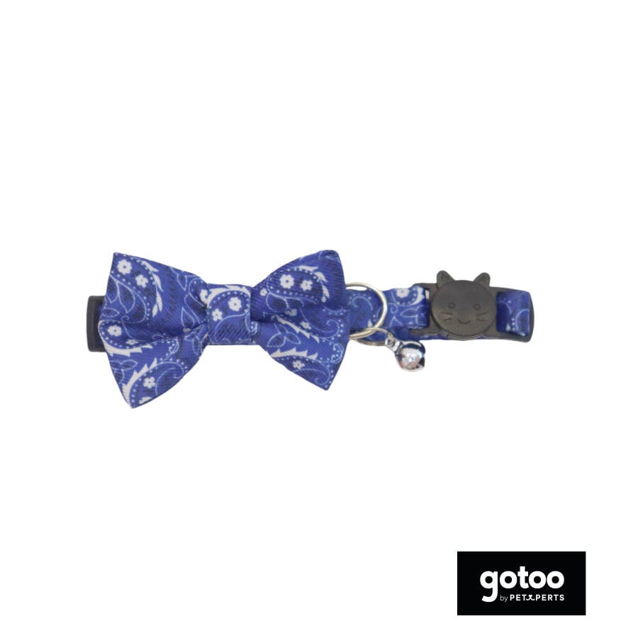 Gotoo Collar azul con cascabel extra&iacute;ble para gatos, , large indicador imagen numero 2