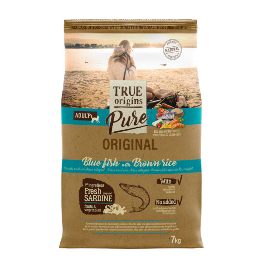 7 kg True Origins Pure Adult Pescado Azul pienso para gatos, , large Imagen numero 1