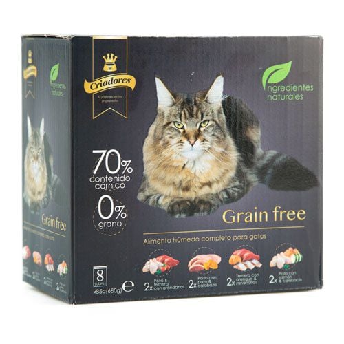 Multipack Criadores Grain Free h&uacute;medo 8x4 recetas Imagen numero 1