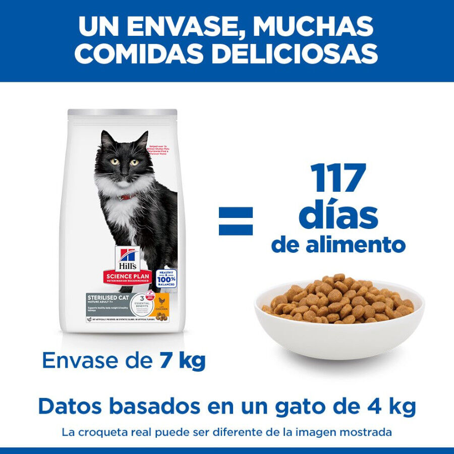 1.5 kg Hill's Science Plan Sterilised Mature Adult Pollo pienso para gatos, , large Imagen numero 6