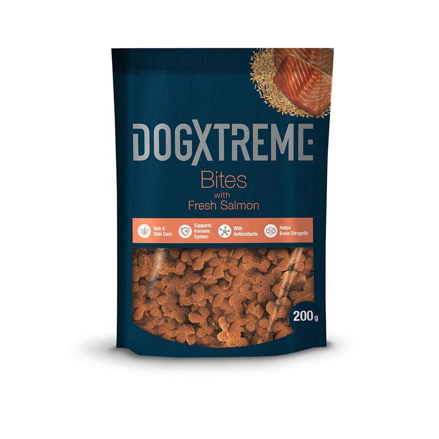 Dogxtreme Bites Snacks Semih&uacute;medos Salm&oacute;n para perros