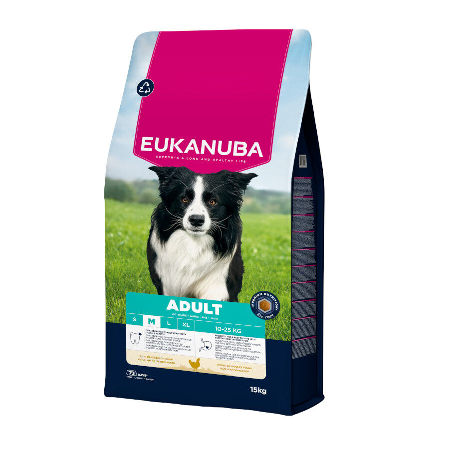 15 kg Eukanuba Adult Medium Pollo pienso para perros, , large indicador imagen numero 2