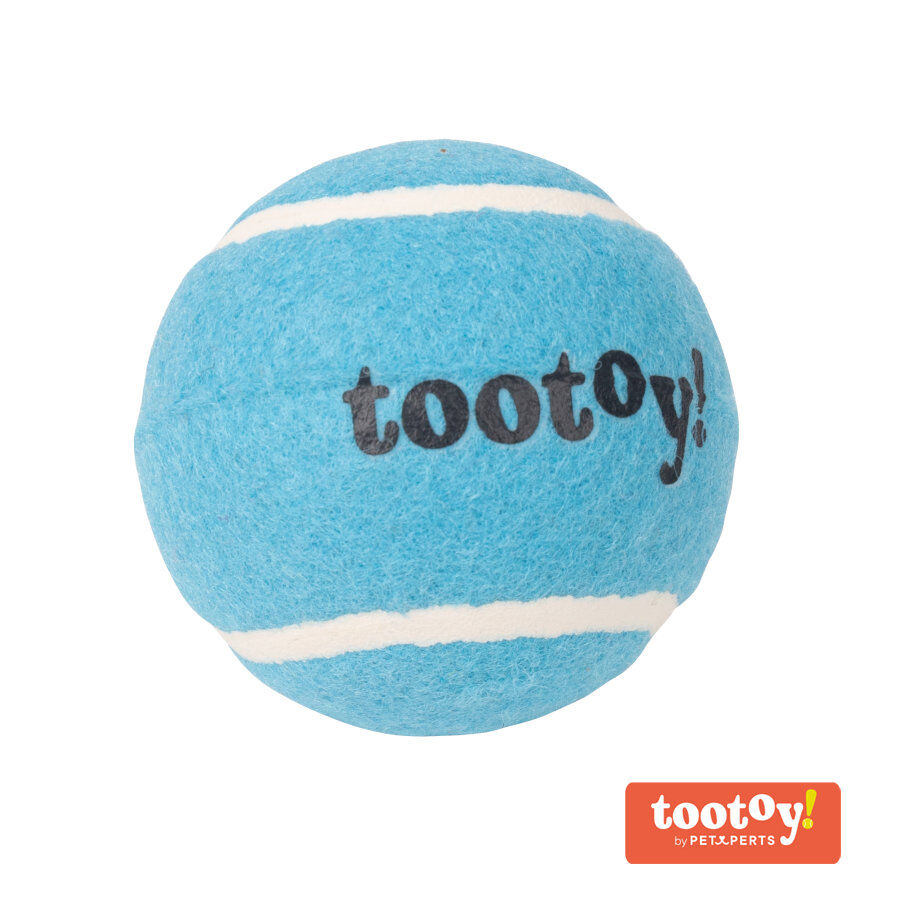 Tootoy! Chase Squeaker Ball Azul pelota de tenis para perros, , large indicador imagen numero 1