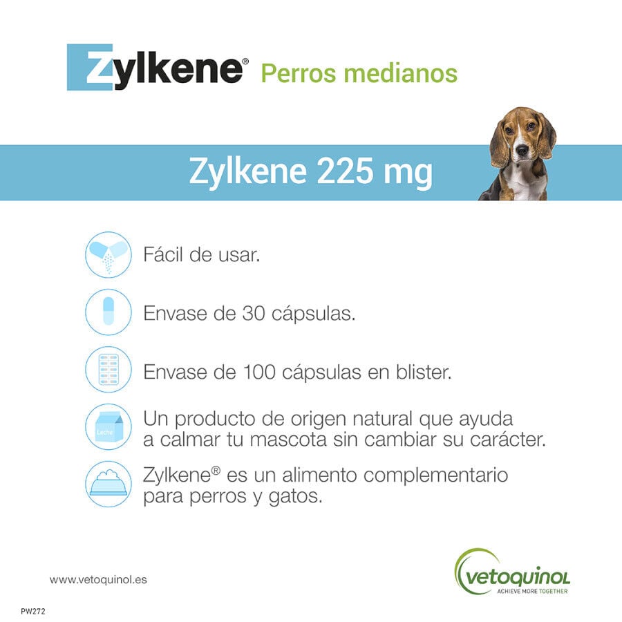 Vetoquinol Zylkene suplemento natural calmante en c&aacute;psulas para perros y gatos, , large Imagen numero 3
