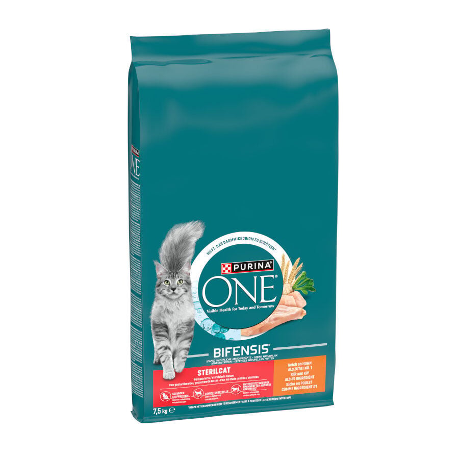 7.5 kg One Bifensis Esterilizado Pollo pienso para gatos, , large indicador imagen numero 1
