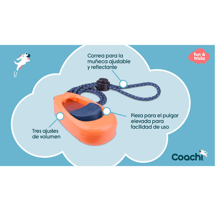 Coachi clicker de adiestramiento naranja para perros, , large indicador imagen numero 3