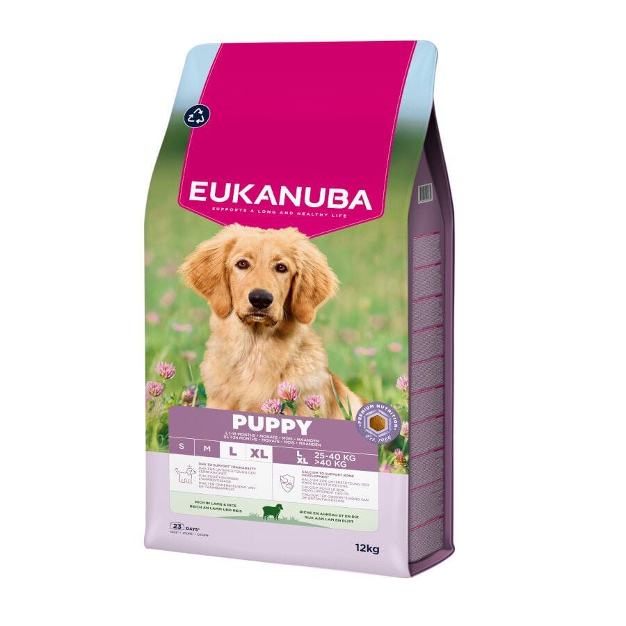 12 kg Eukanuba Puppy Large Cordero y Arroz pienso para perros, , large indicador imagen numero 2