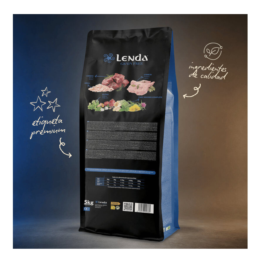 5 Kg Lenda Grain Free Light Conejo y Cerdo pienso para gatos, , large indicador imagen numero 3