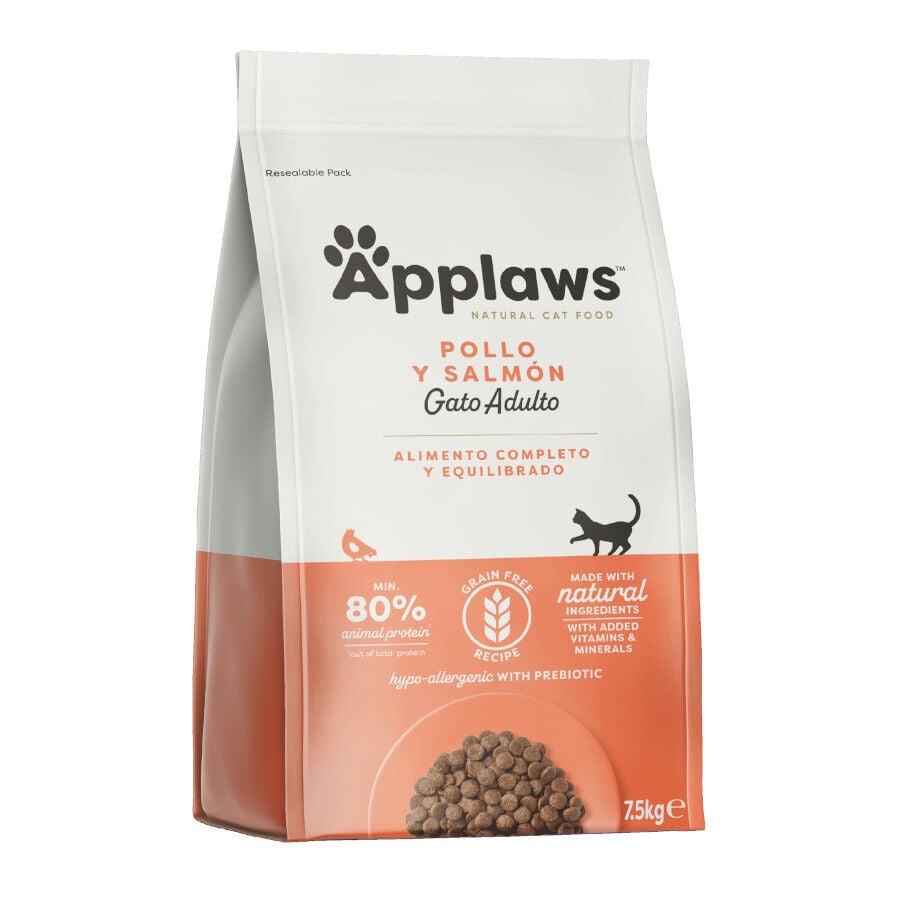 7.5 kg Applaws Adult Grain Free Salm&oacute;n y Pollo pienso para gatos, , large indicador imagen numero 1