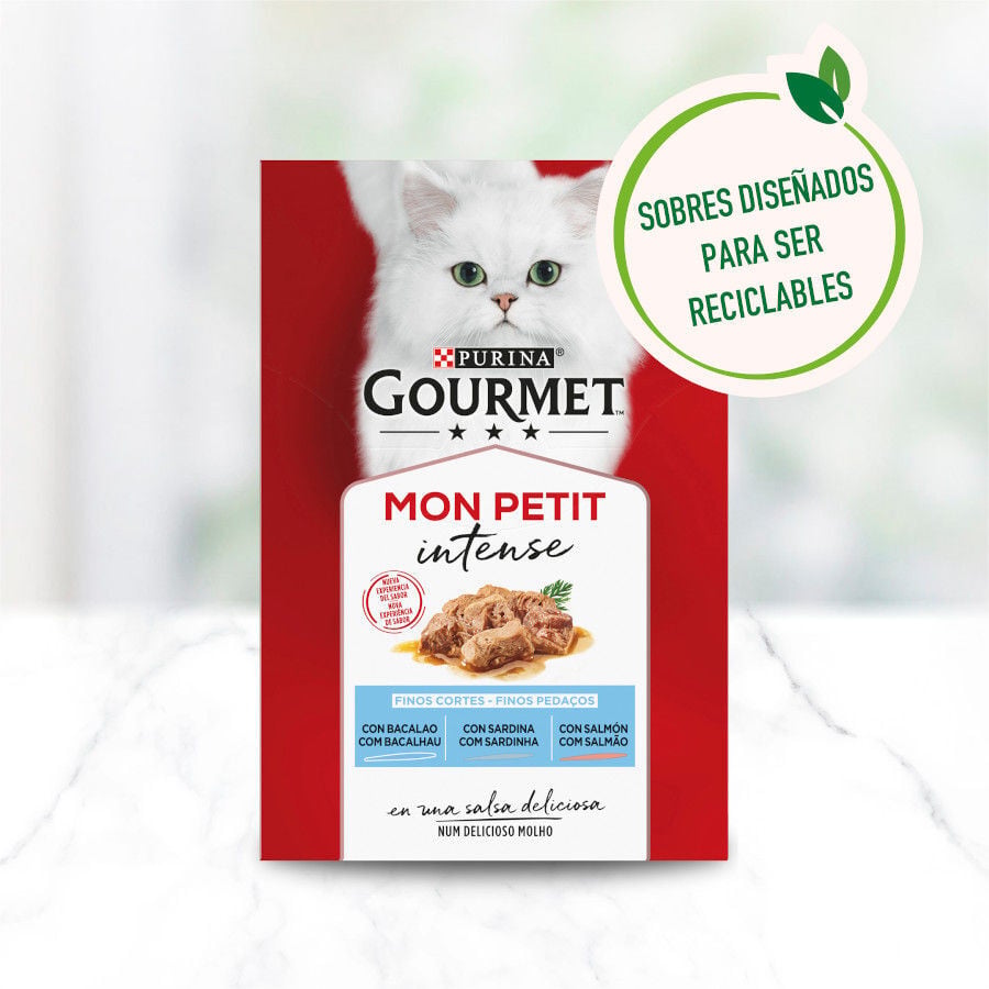 6 sobres x 50 g Gourmet Mon Petit Selecci&oacute;n Pescados en salsa sobre para gatos, , large indicador imagen numero 3