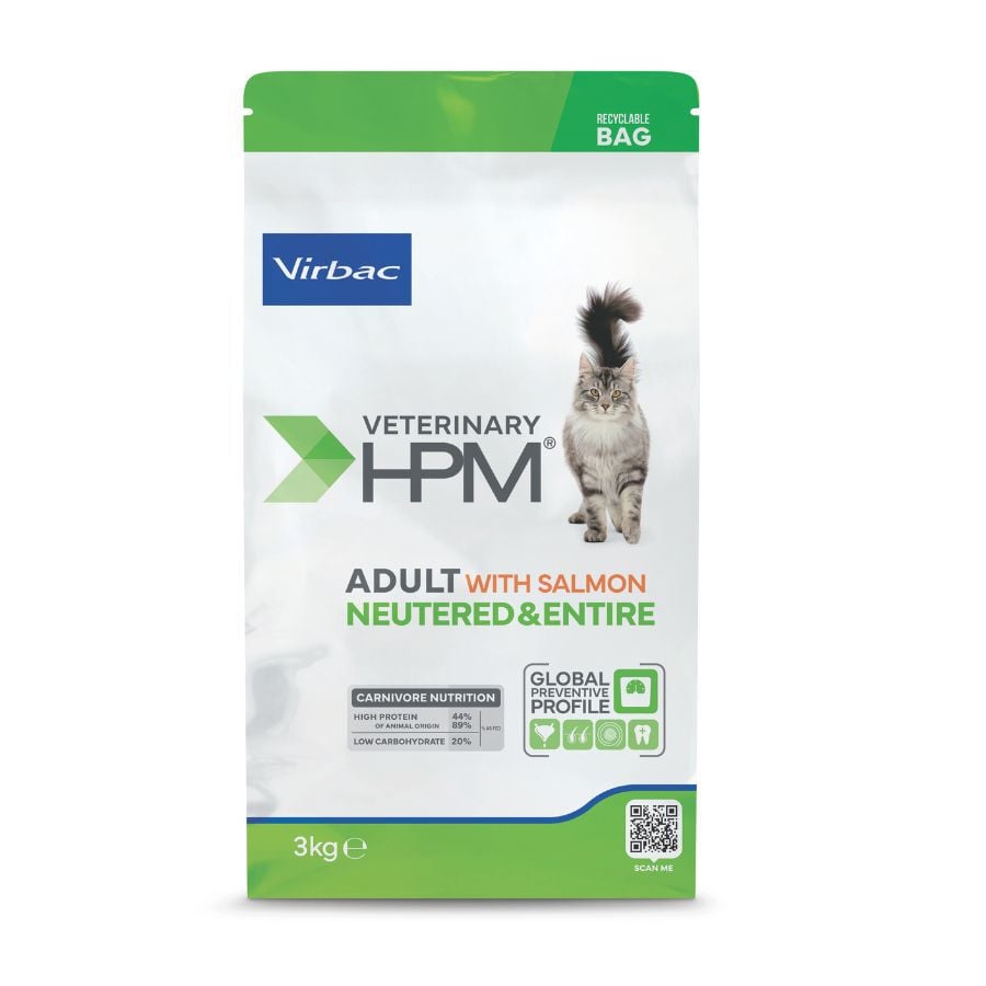 3 kg Virbac HPM Veterinary Pienso Salm&oacute;n para gatos adultos, , large indicador imagen numero 1