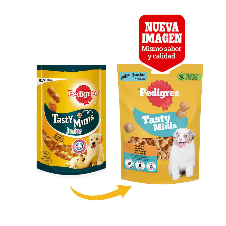 125 g Pedigree Tasty Minis Premios Sabor Pollo para Perros Cachorros, , large indicador imagen numero 2