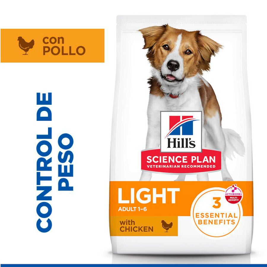 Hill's Science Plan Light pienso pollo perros de razas medianas