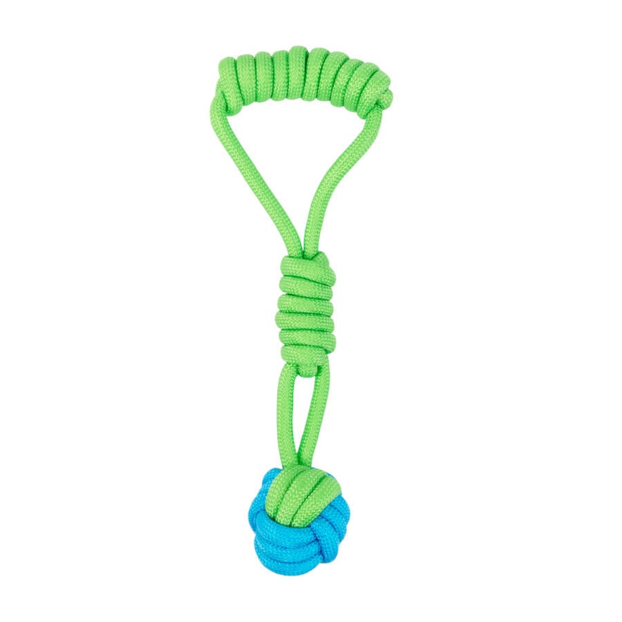 Tootoy! Modedor para Tirar de Cuerda con Pelota Verde y Azul para perros, , large indicador imagen numero 2