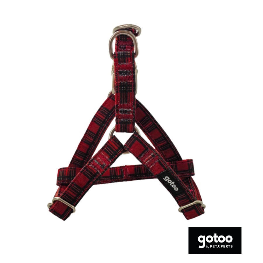 Gotoo Arn&eacute;s estampado tart&aacute;n rojo para perros, , large Imagen numero 2