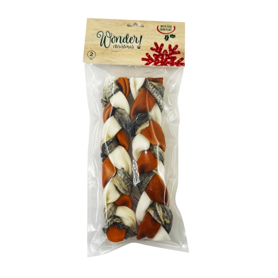 2 barritas Wonder Christmas Snacks de Piel de Pescado para perros, , large indicador imagen numero 6