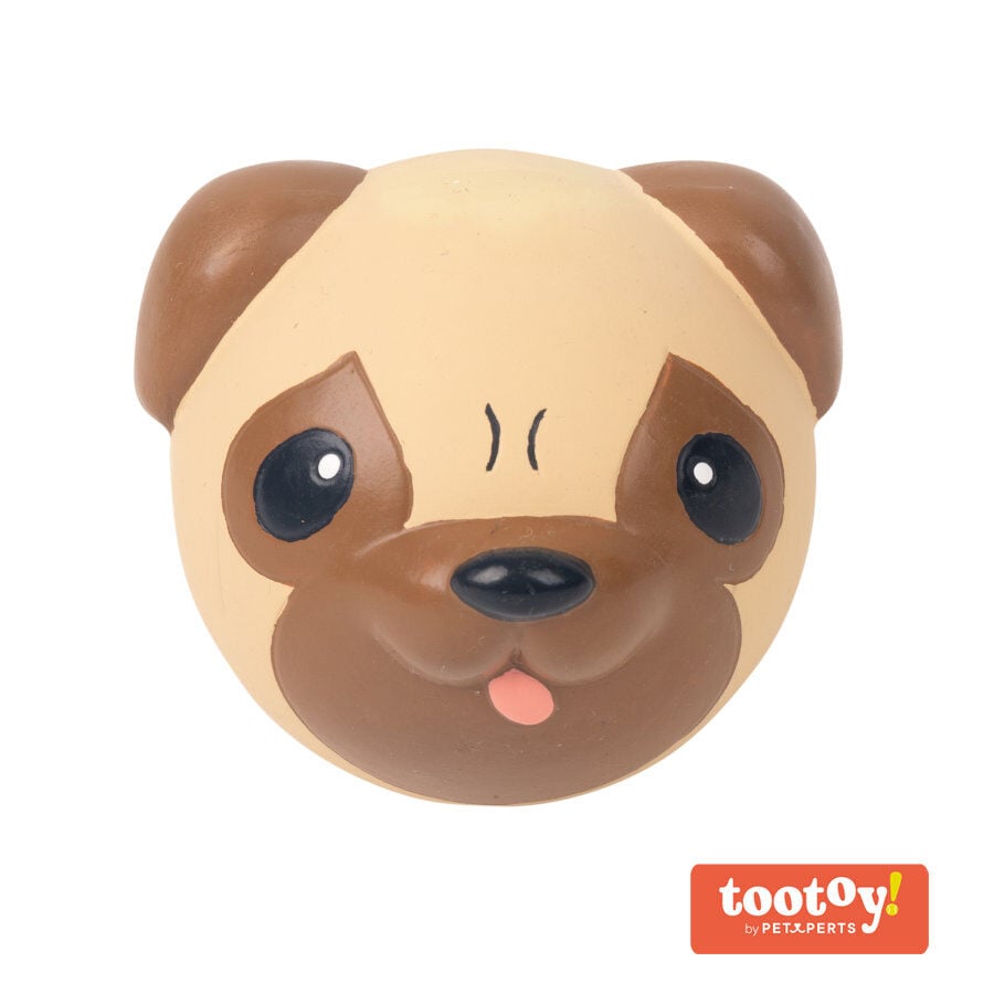Tootoy! Chew Pug mordedor de l&aacute;tex con sonido para perros