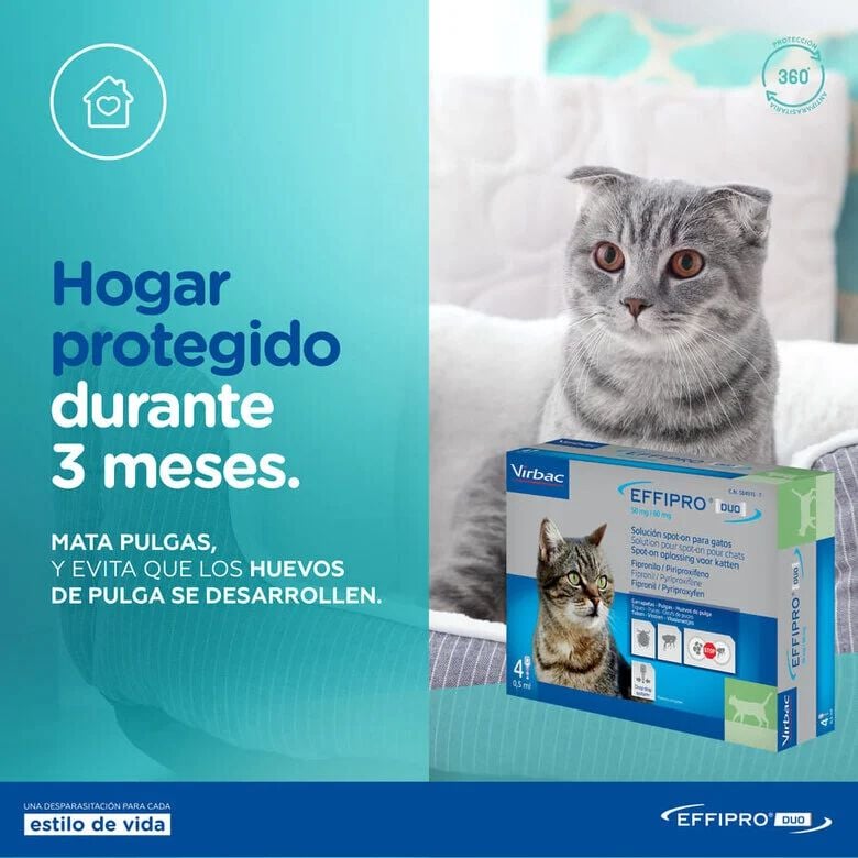 Virbac Effipro Duo Pipetas Antiparasitarias para gatos, , large indicador imagen numero 6