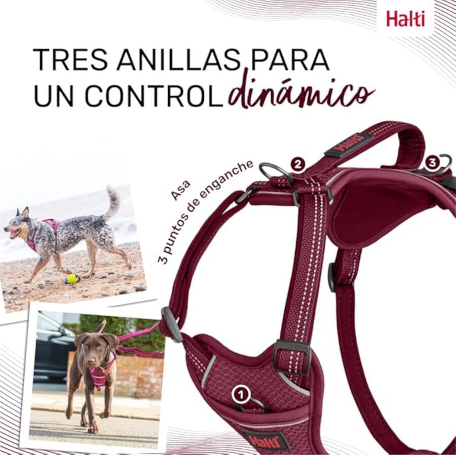 Halti arn&eacute;s anat&oacute;mico con asa magenta para perros, , large indicador imagen numero 4
