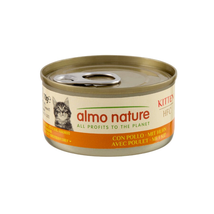 70 g Almo Nature Kitten HFC Pollo lata para gatos&nbsp;, , large Imagen numero 1