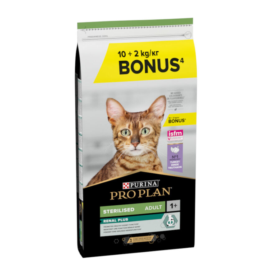 12 kg (10 + 2 kg &iexcl;gratis!) Pro Plan Adult Sterilized Pavo Pienso para gatos, , large indicador imagen numero 1