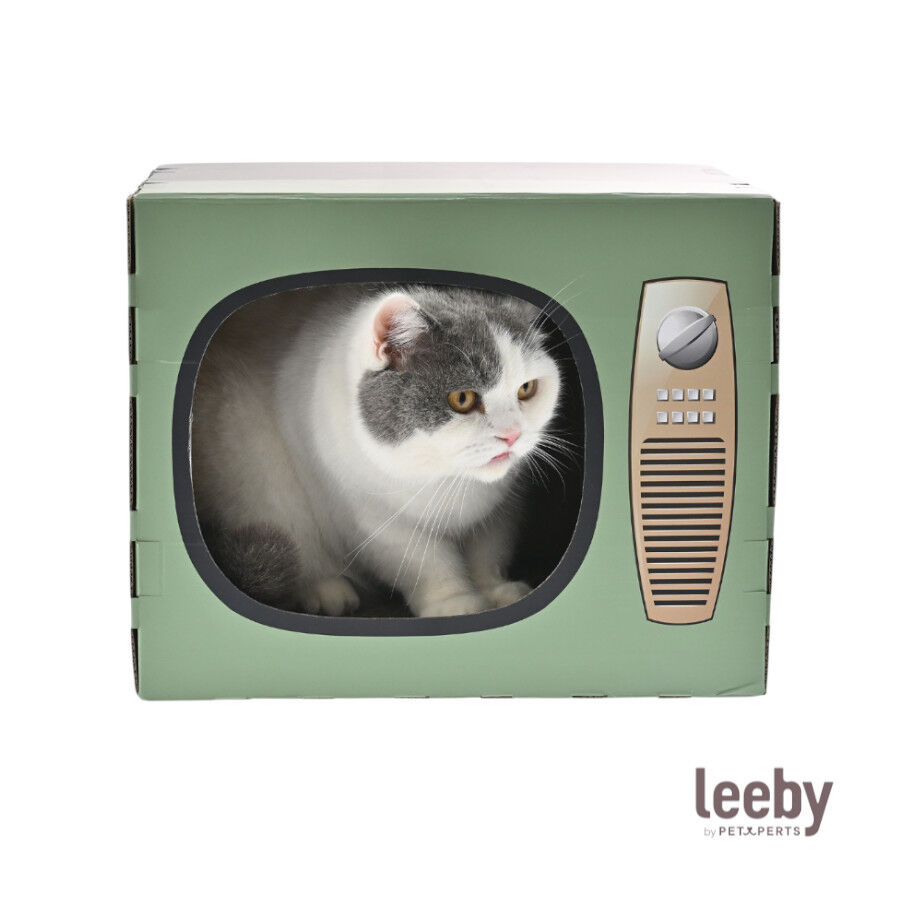 Leeby Tommy TV cama nido rascador de cart&oacute;n para gatos
