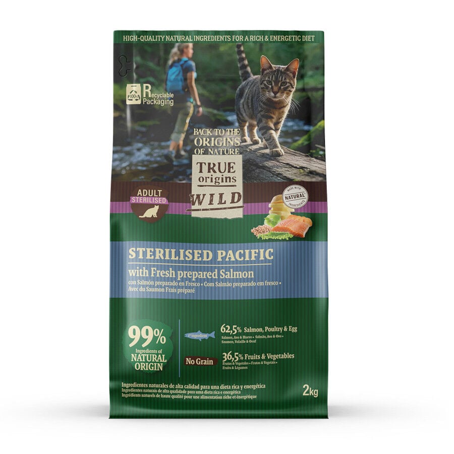 6 kg True Origins Wild Esterilizado Pacific Salm&oacute;n pienso para gatos, , large Imagen numero 2