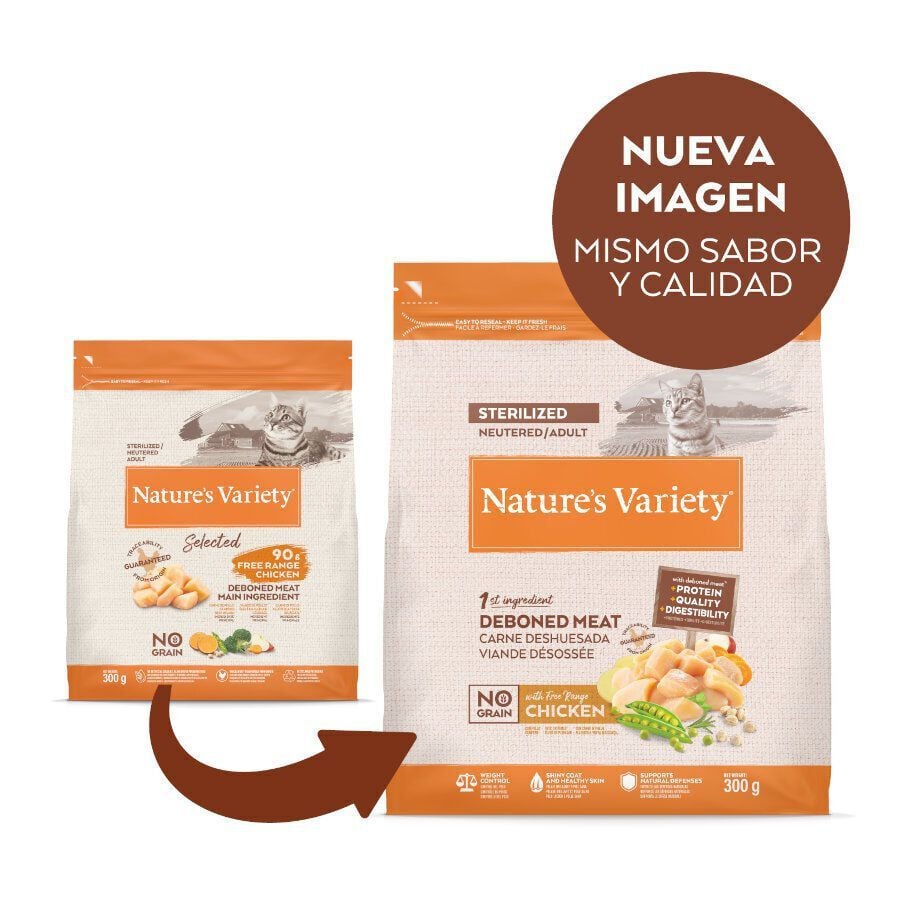 7 kg Nature's Variety No grain Adult Sterilised Pollo para gatos, , large Imagen numero 2