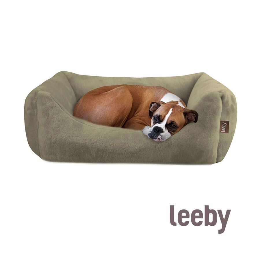 Leeby Cama de Terciopelo Verde para perros