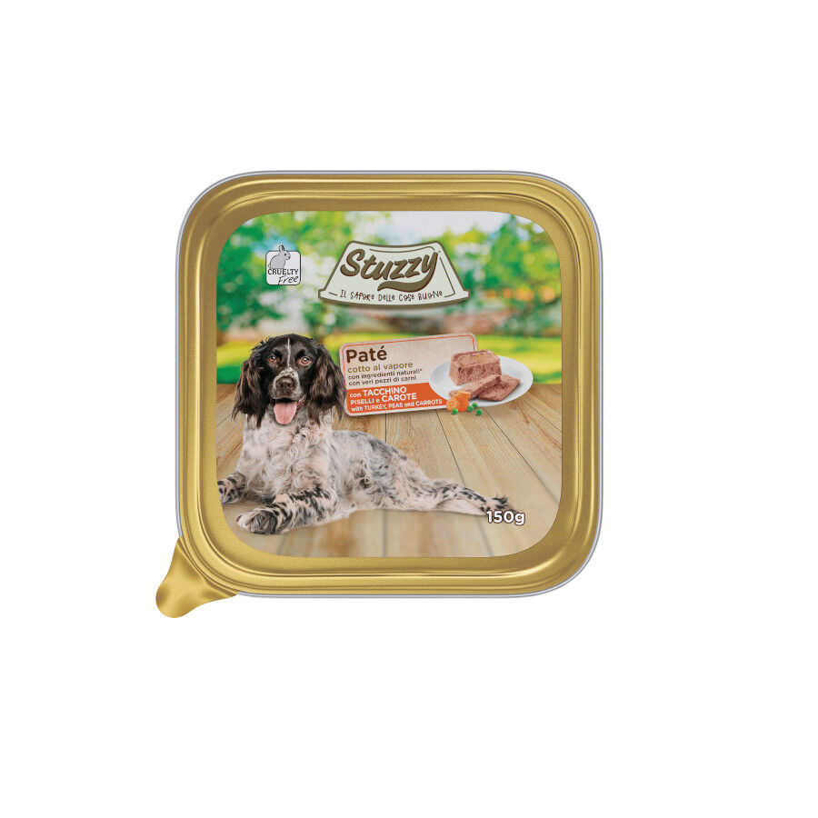 Stuzzy pavo con guisante y zanahoria tarrina para perros