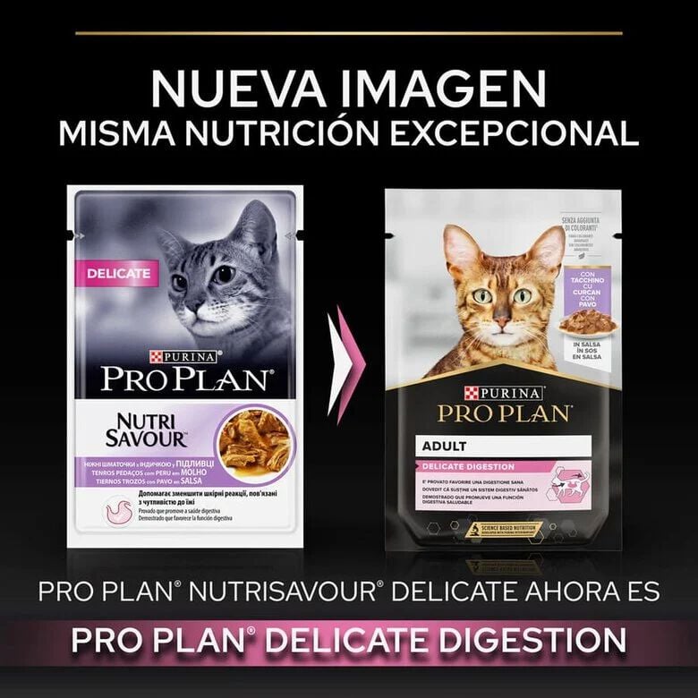 85 g Pro Plan Delicate Digestion con Pavo en Salsa para gatos, , large indicador imagen numero 2