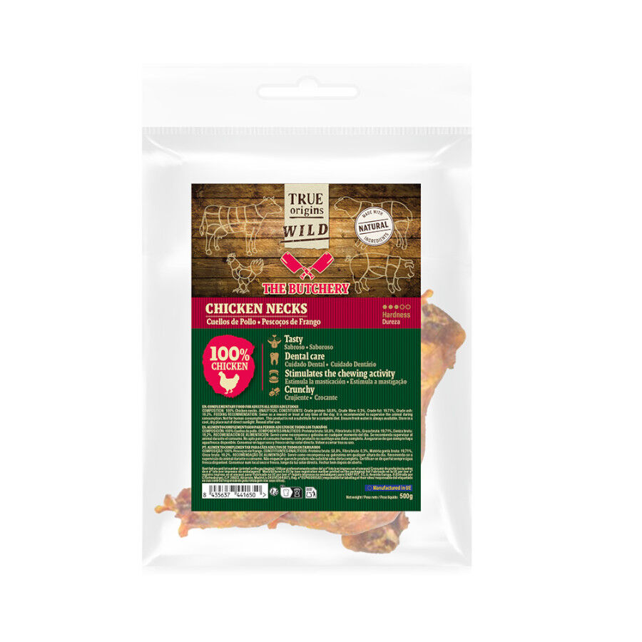 500 g True Origins Wild Cuellos de Pollo Snack para perros, , large Imagen numero 2
