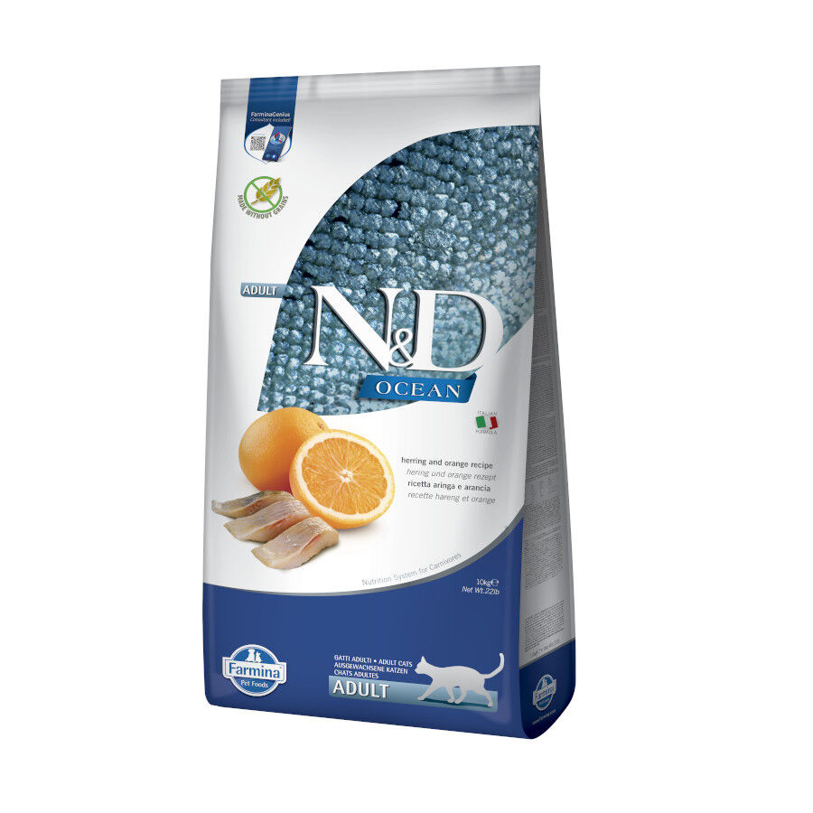 10 kg Farmina N&D Ocean Adult Pienso Calabaza y Naranja para gatos, , large Imagen numero 1