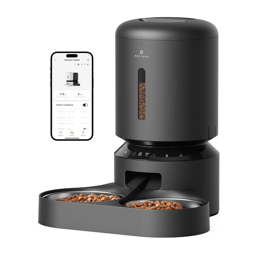 Petlibro Granary Wi-Fi Comedero Autom&aacute;tico con Doble Bandeja para perros y gatos