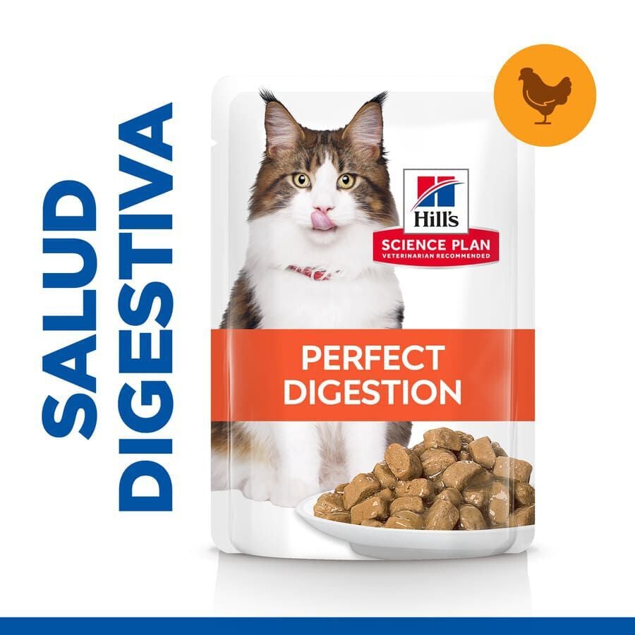 Hill's Science Plan Adult Perfect Digestion Pollo comida h&uacute;meda para gatos