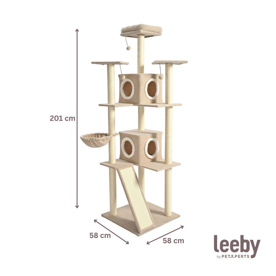 Leeby Boucle Collection &Aacute;rbol rascador con camas y juguetes para gatos, , large indicador imagen numero 6