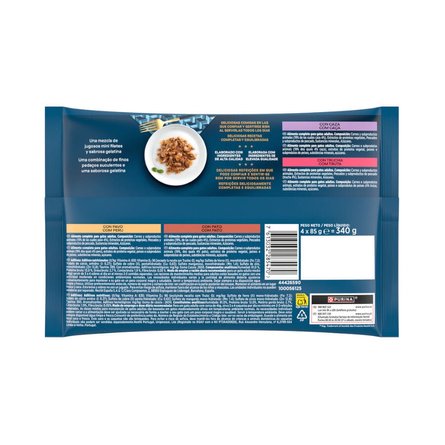 4 sobres x 85 g Gourmet Perle Filetes en gelatina sobre para gatos, , large indicador imagen numero 6