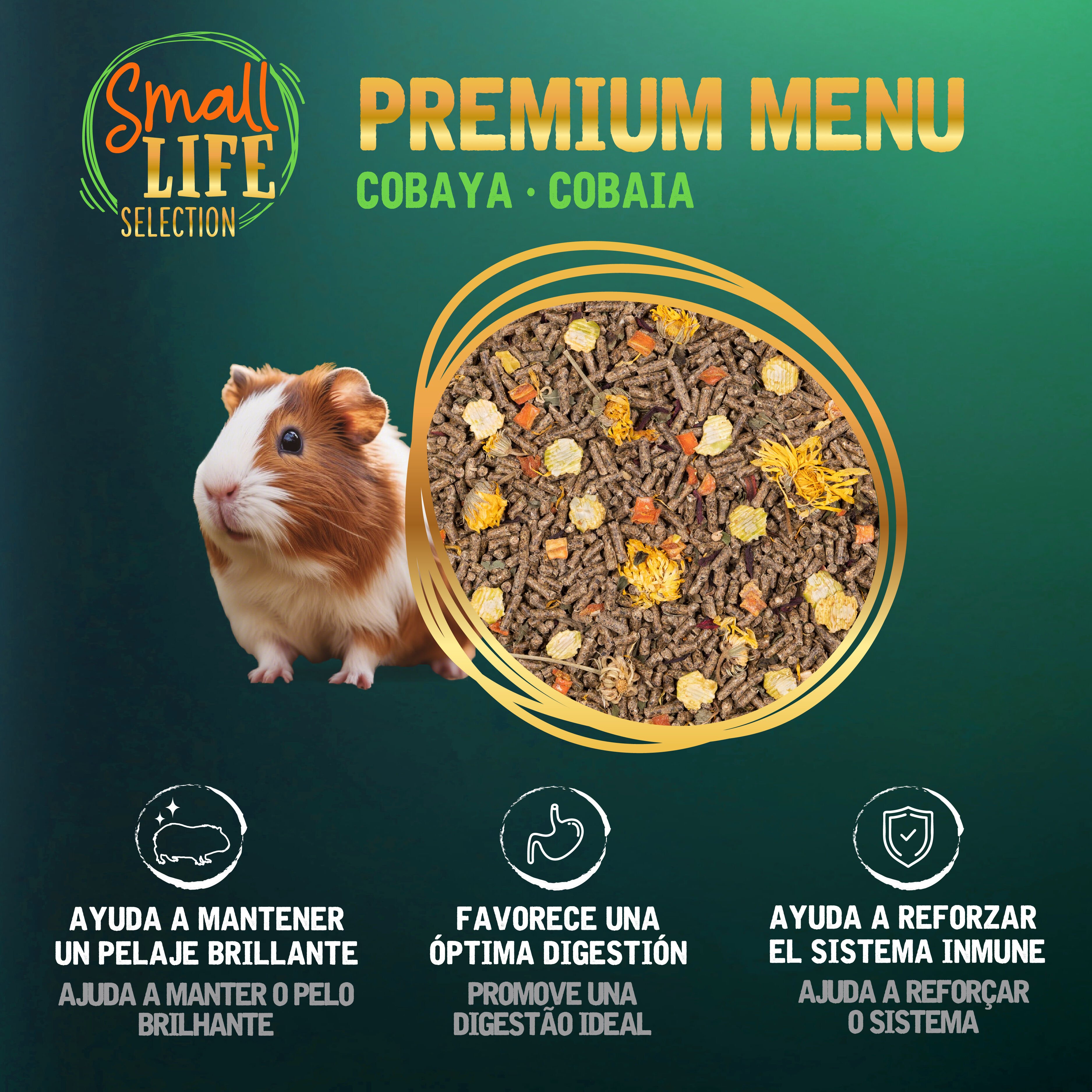 4 kg Small Life Selection Premium Men&uacute; Pienso para cobaya, , large indicador imagen numero 3