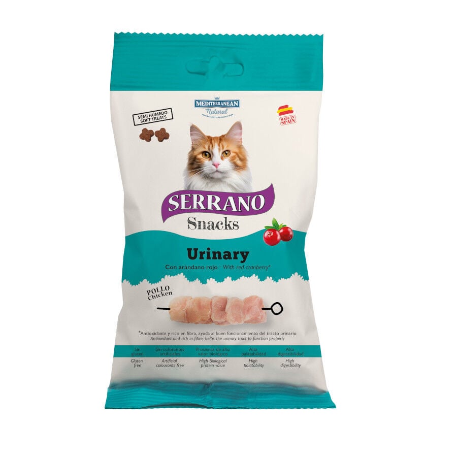 50 g Serrano Bocaditos Urinary de Pollo para gatos, , large Imagen numero 1