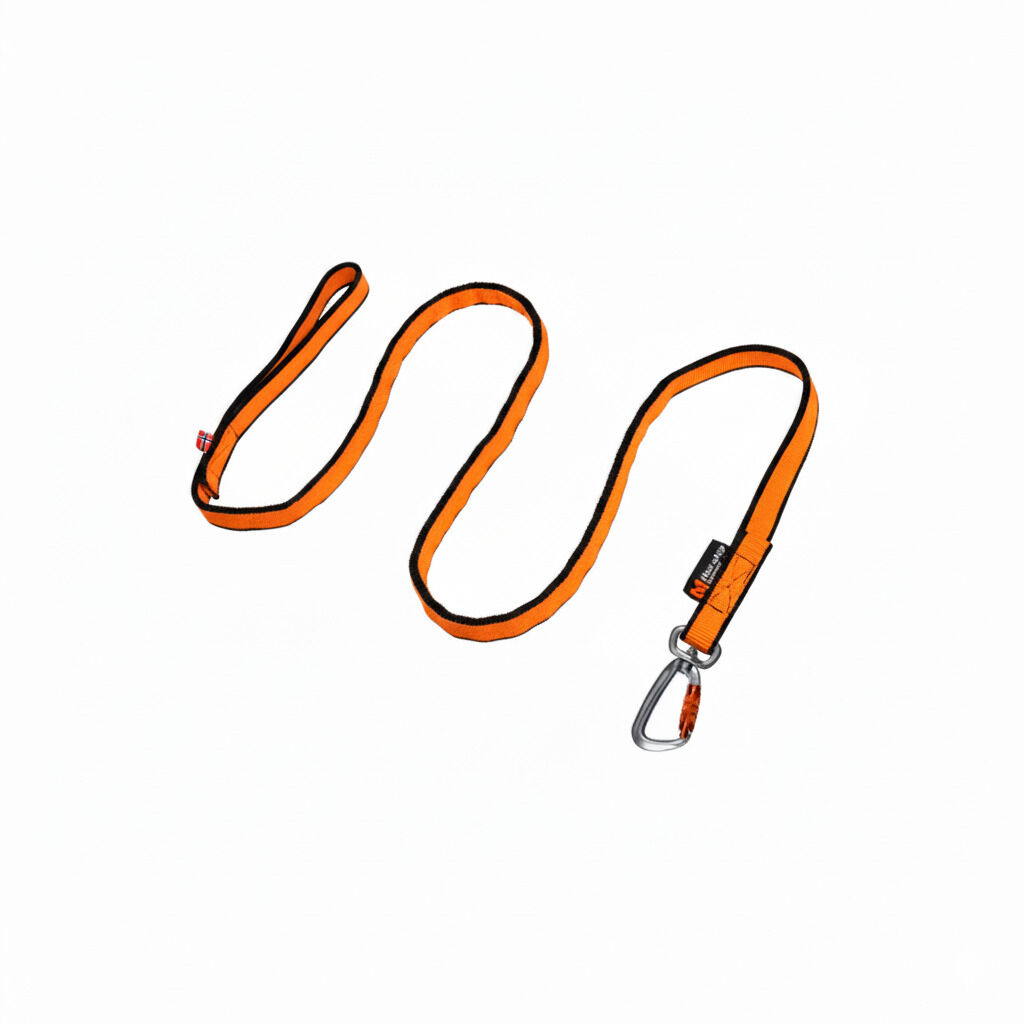 Non-stop dogwear Bungee Correa El&aacute;stica Negra y Naranja para perros, , large indicador imagen numero 1