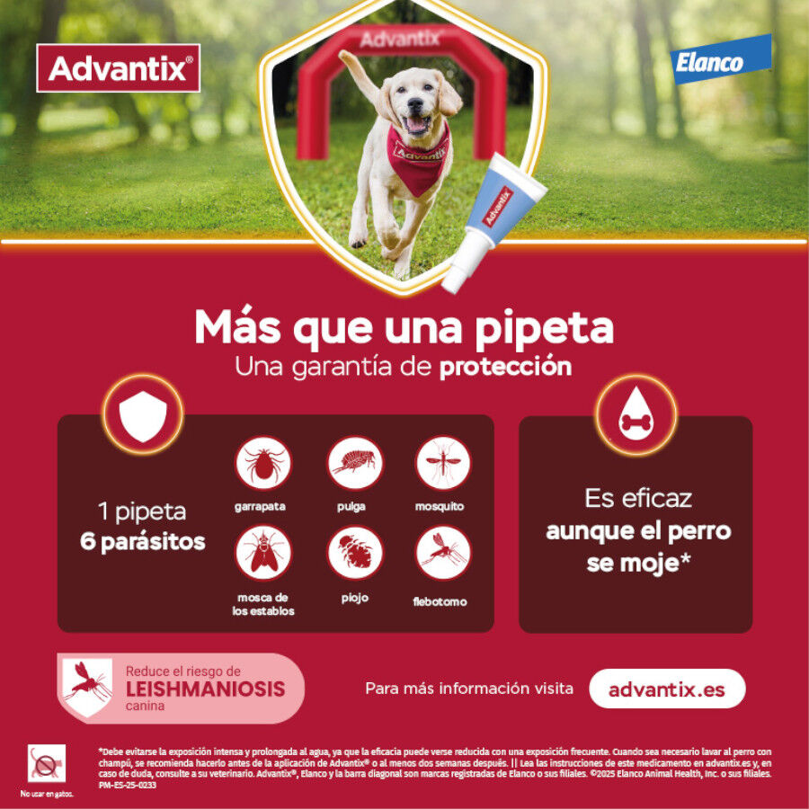 0-4 kg (4 uds.)Advantix Pipetas Antiparasitarias para perros, , large indicador imagen numero 3