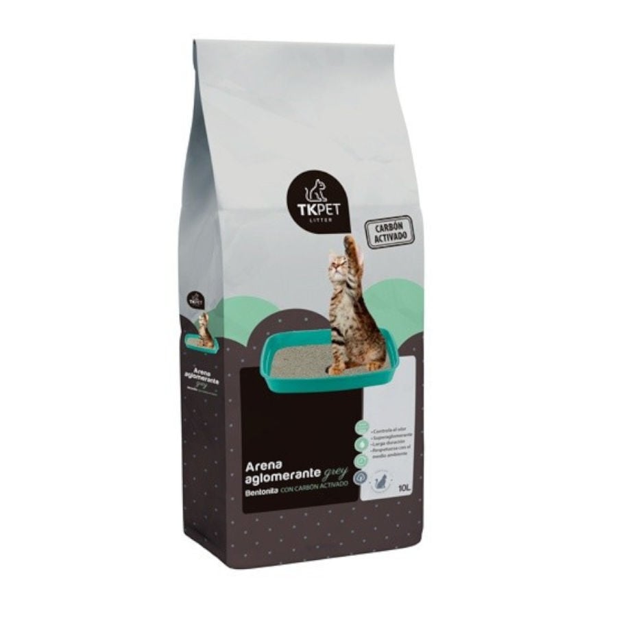 TK-Pet Arena Aglomerante Grey de Bentonita con Carb&oacute;n Activo para Gatos