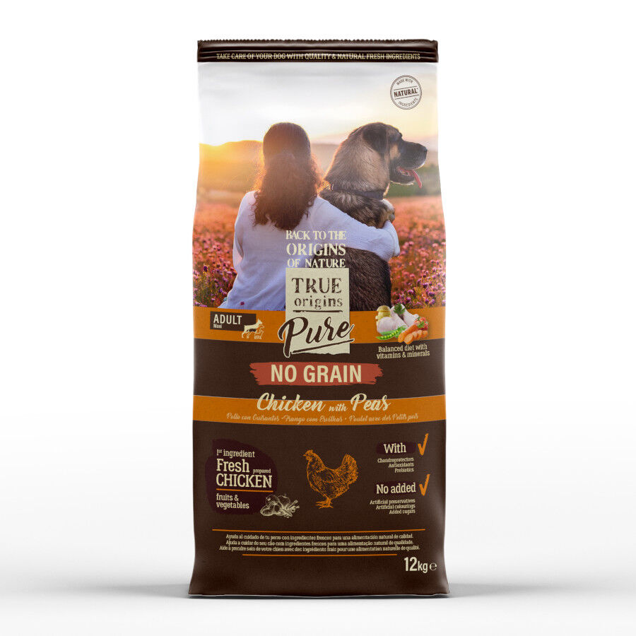 12 kg True Origins Pure Grain Free Adult Maxi Pollo pienso para perros, , large Imagen numero 1