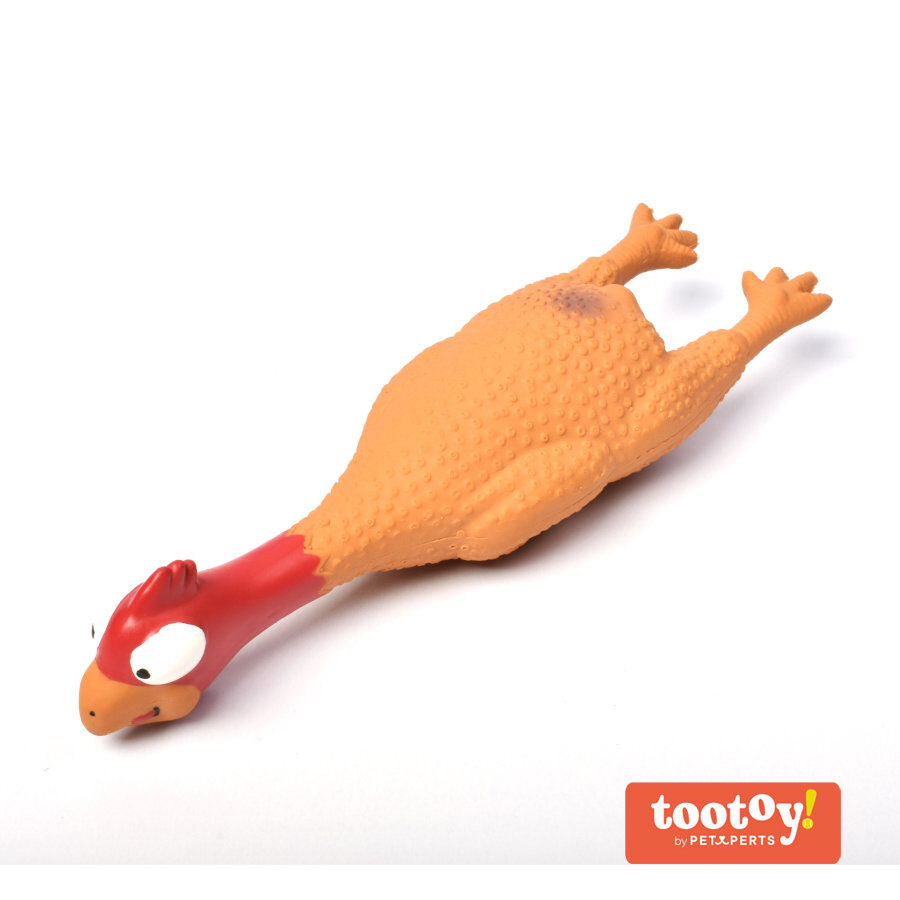Tootoy! Chew Farm Chicken mordedor con sonido para perros