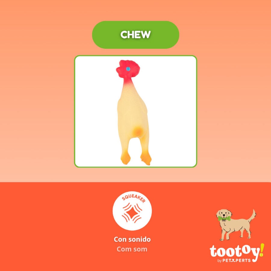 Tootoy! Juguete Pollo Mordedor con Sonido para perros, , large Imagen numero 4