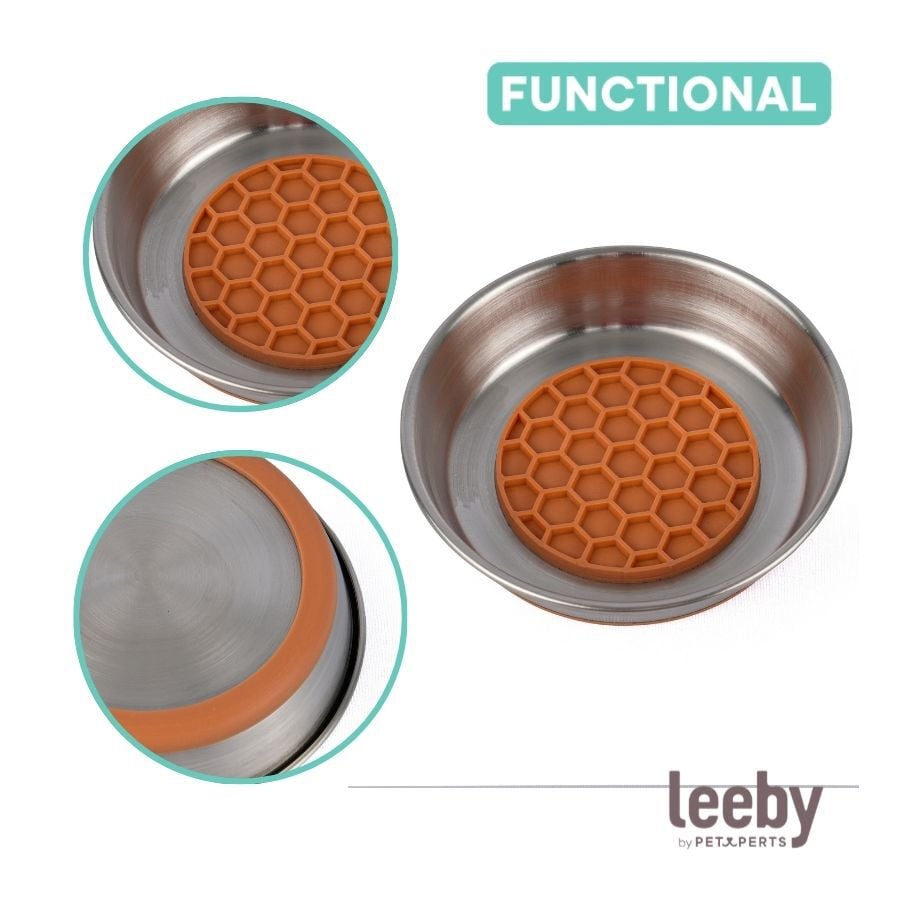 Leeby Comedero Antivoracidad de Acero Inoxidable para gatos, , large indicador imagen numero 3